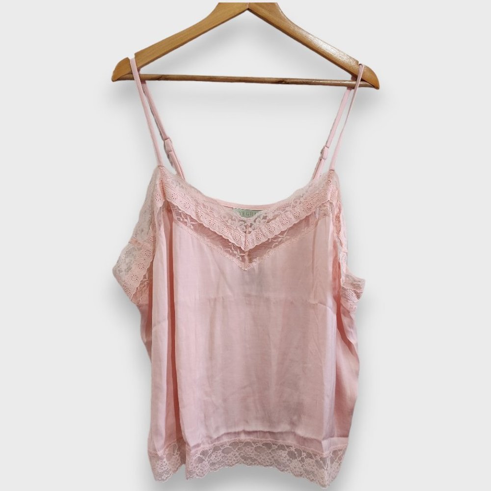 Ryegrass Plus Size Light Pink Lace Cami/ Tank top Size 2X